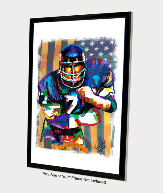 Gary Larsen Minnesota Vikings Football Poster Print Wall Art 11x17