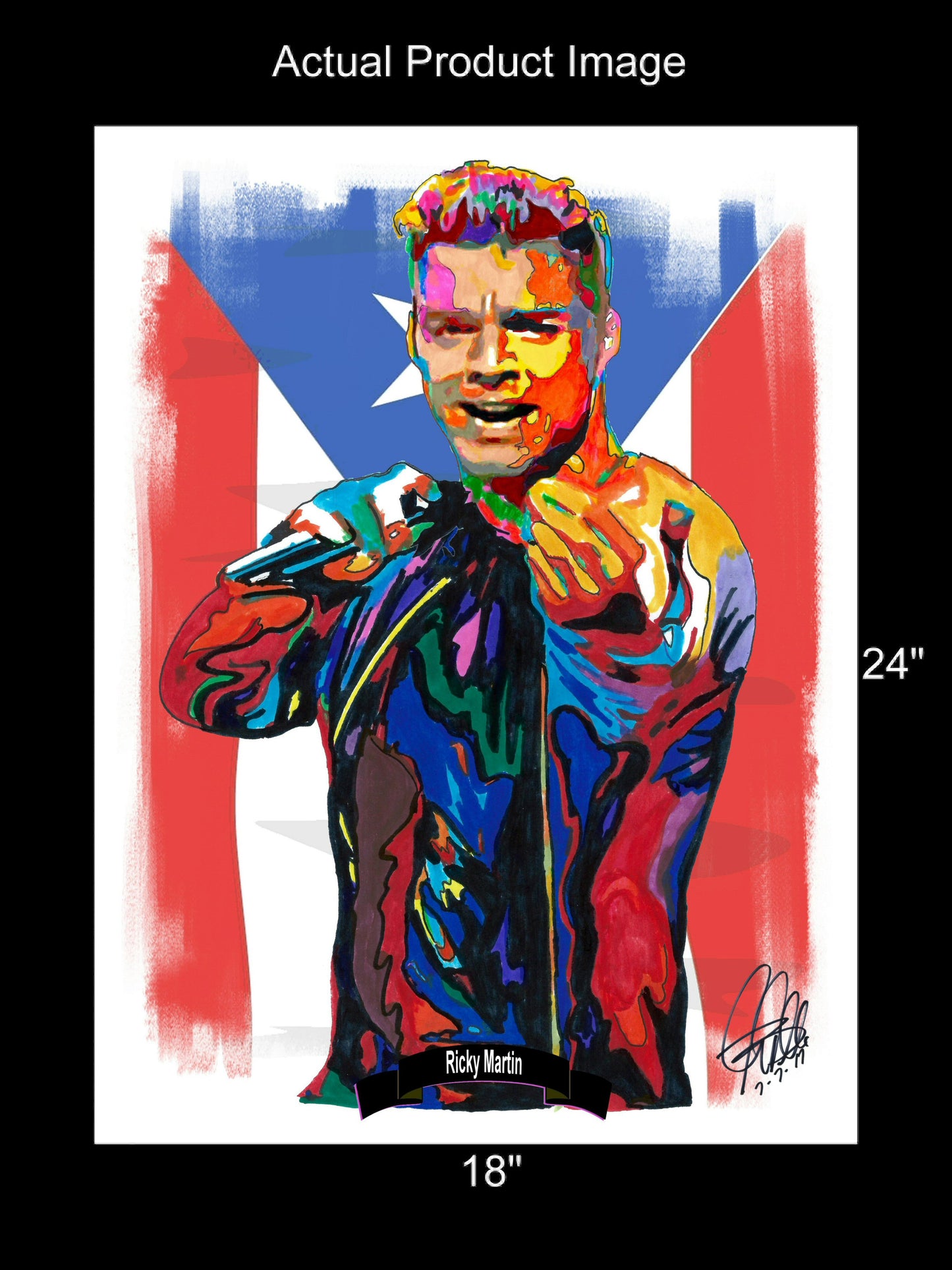 Ricky Martin Singer Actor Latin Music Poster Print Wall Art 18x24