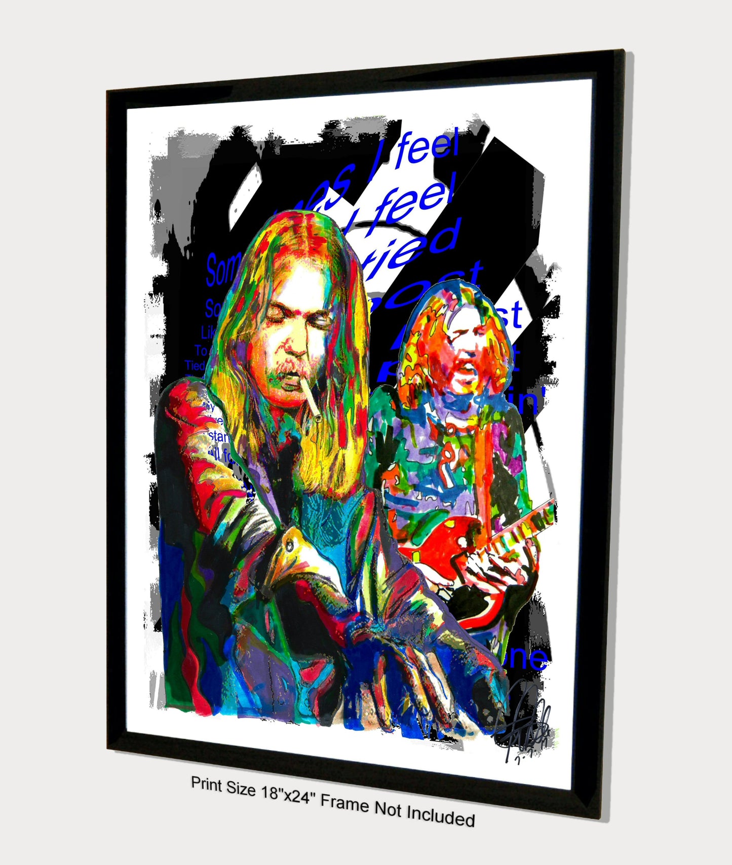 Gregg & Duane Allman Southern Rock Music Poster Print Wall Art 18x24