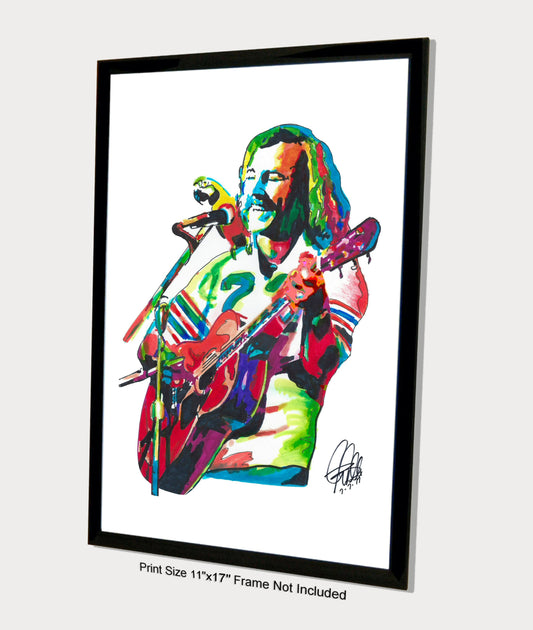 Jimmy Buffett Singer Guitar Rock Folk Music Poster Print Wall Art 11x17