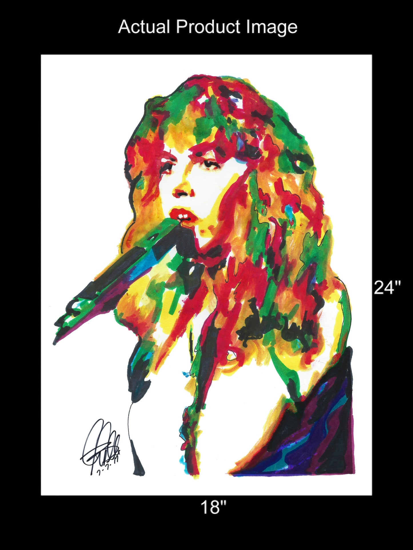 Stevie Nicks Fleetwood Mac Singer Rock Music Print Poster Wall Art 18x24