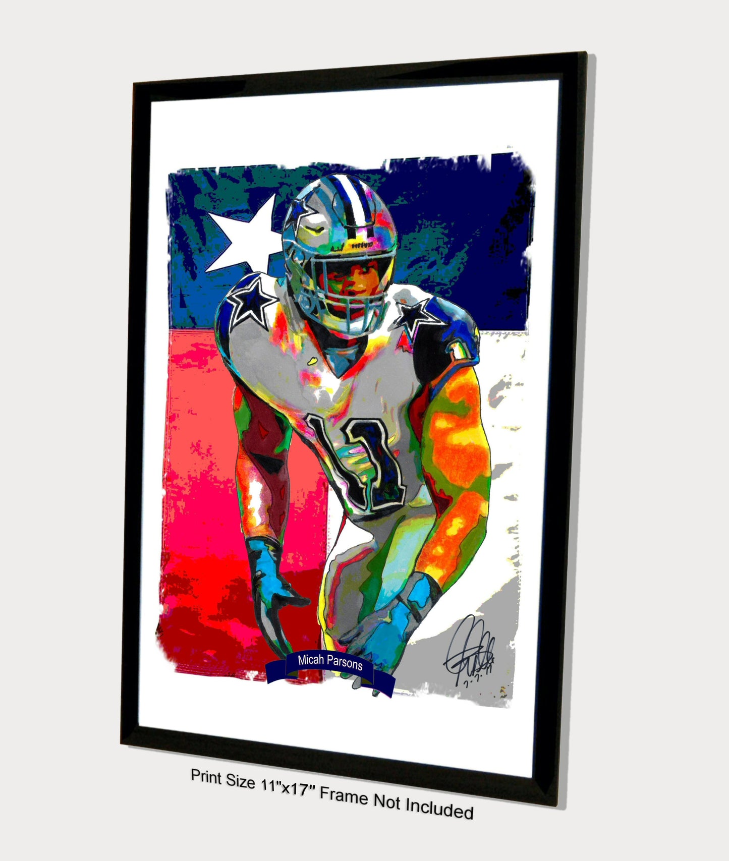 Micah Parsons Dallas Cowboys Football Sports Print Poster Wall Art 11x17