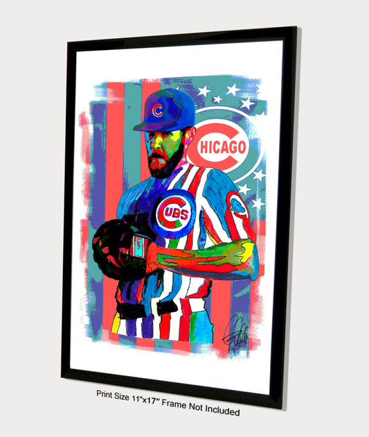 Jake Arrieta Chicago Cubs MLB Baseball Sports Print Poster Wall Art 11x17