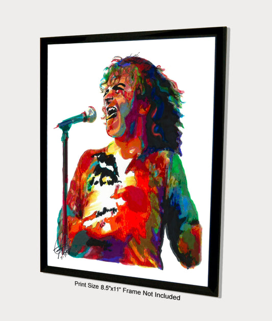 Joe Cocker Singer Blues Pop Rock Music Poster Print Wall Art 8.5x11