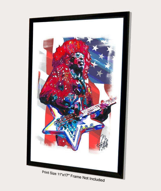 Bootsy Collins Parliament Funkadelic Bass Music Print Poster Wall Art 11x17