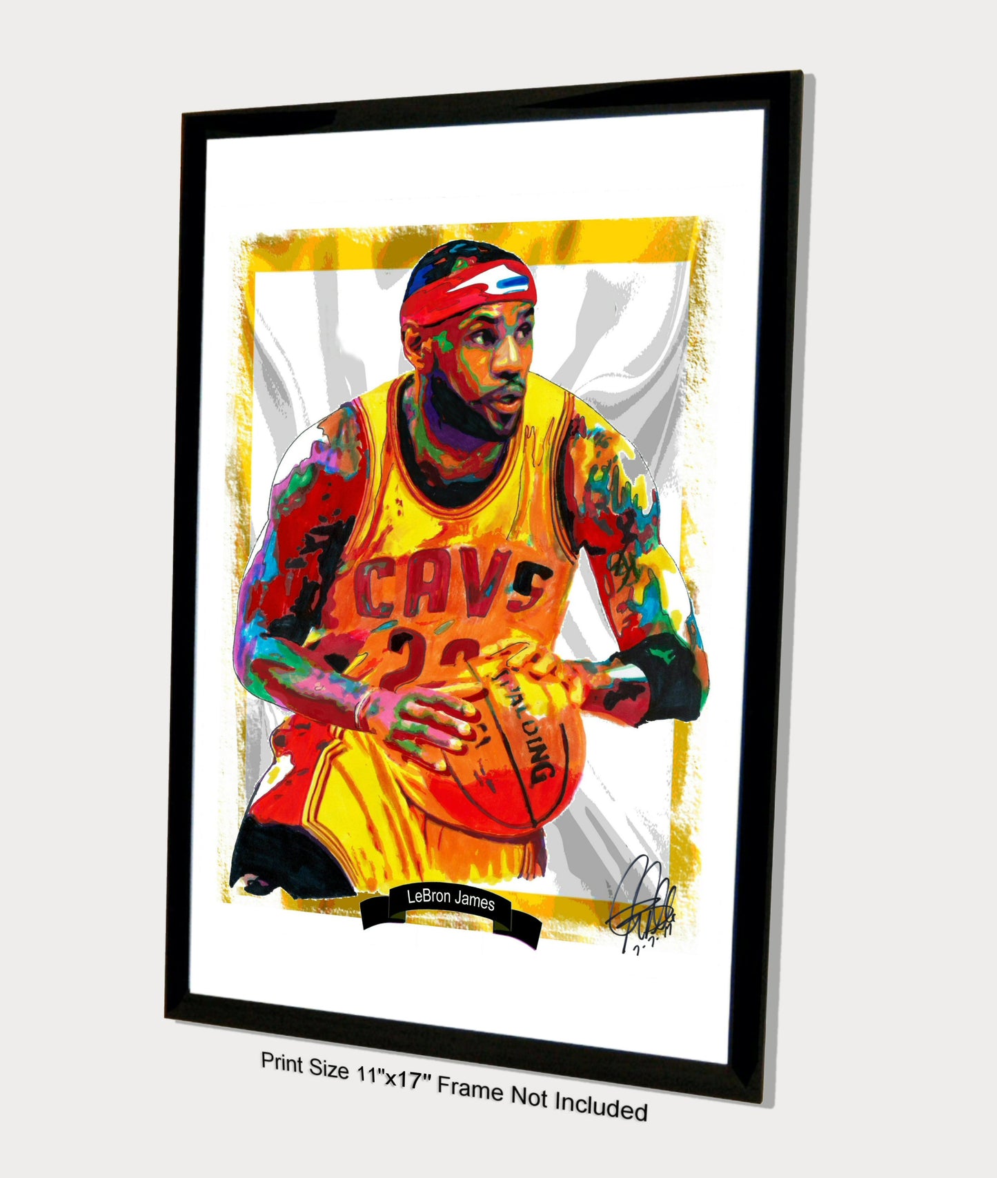 LeBron James Cleveland Cavaliers Basketball Poster Print Wall Art 11x17