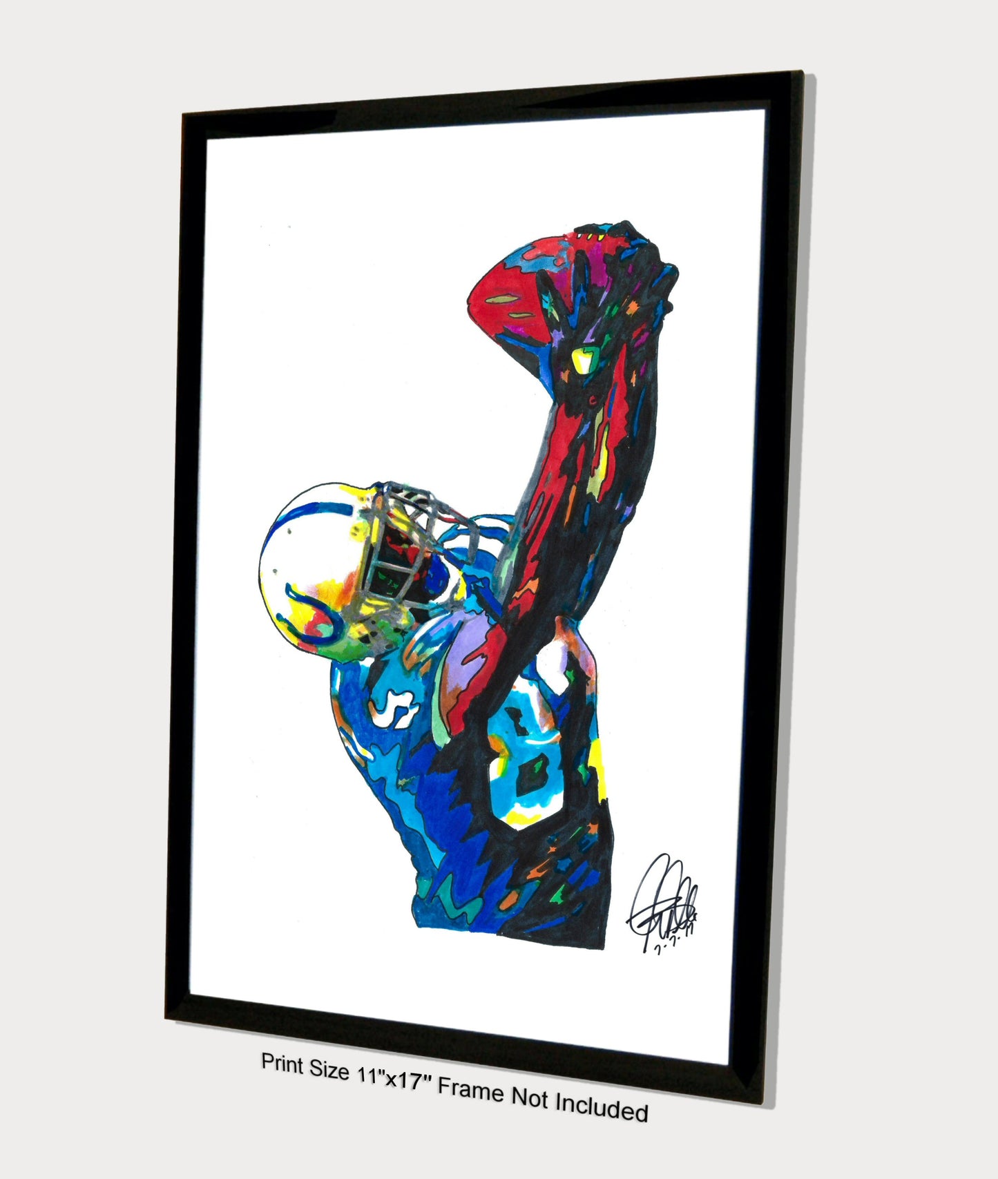 Reggie Wayne Indianapolis Colts Receiver Football Poster Print Wall Art 11x17