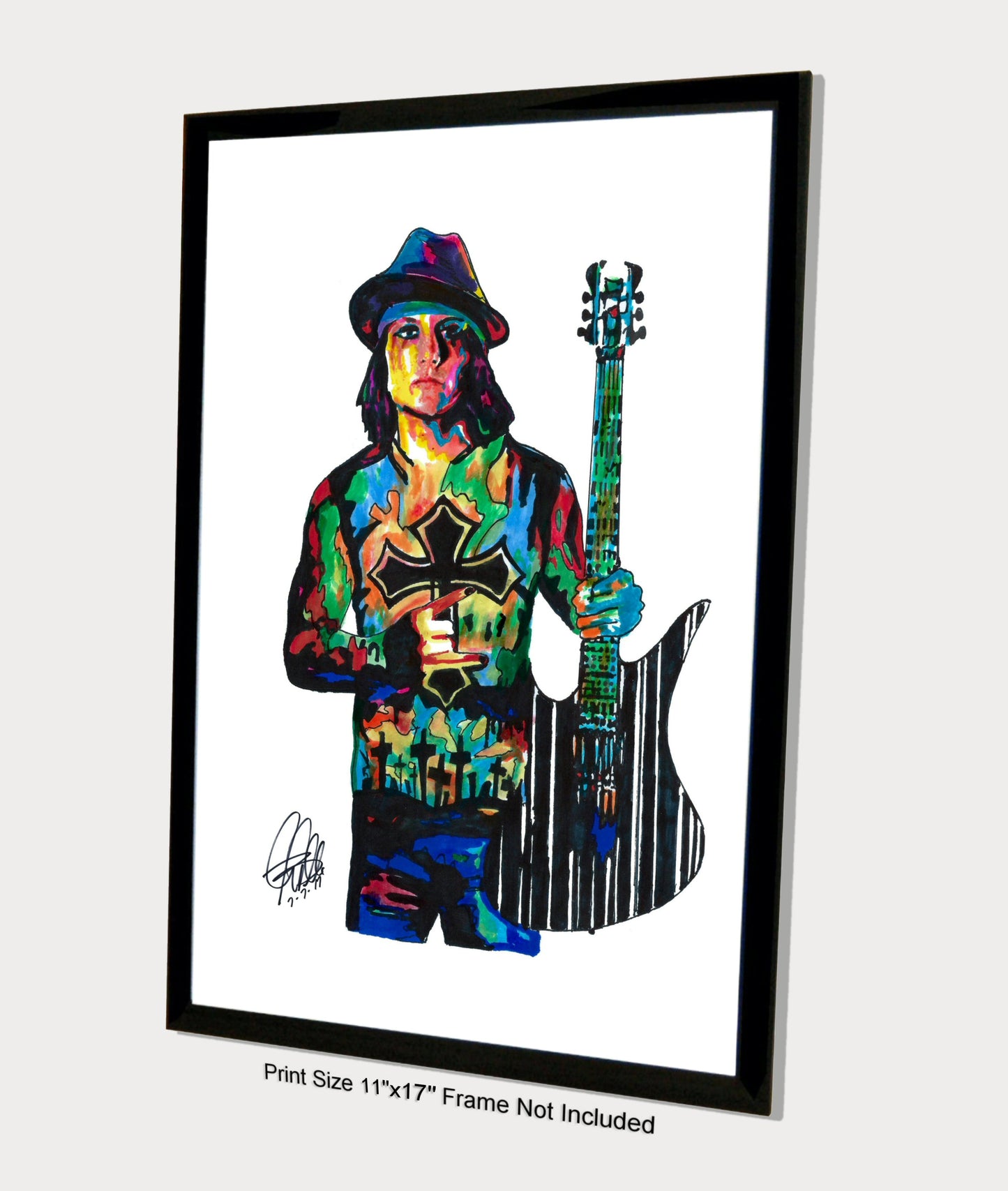 Synyster Gates Avenged Sevenfold Guitar Music Print Poster Wall Art 11x17