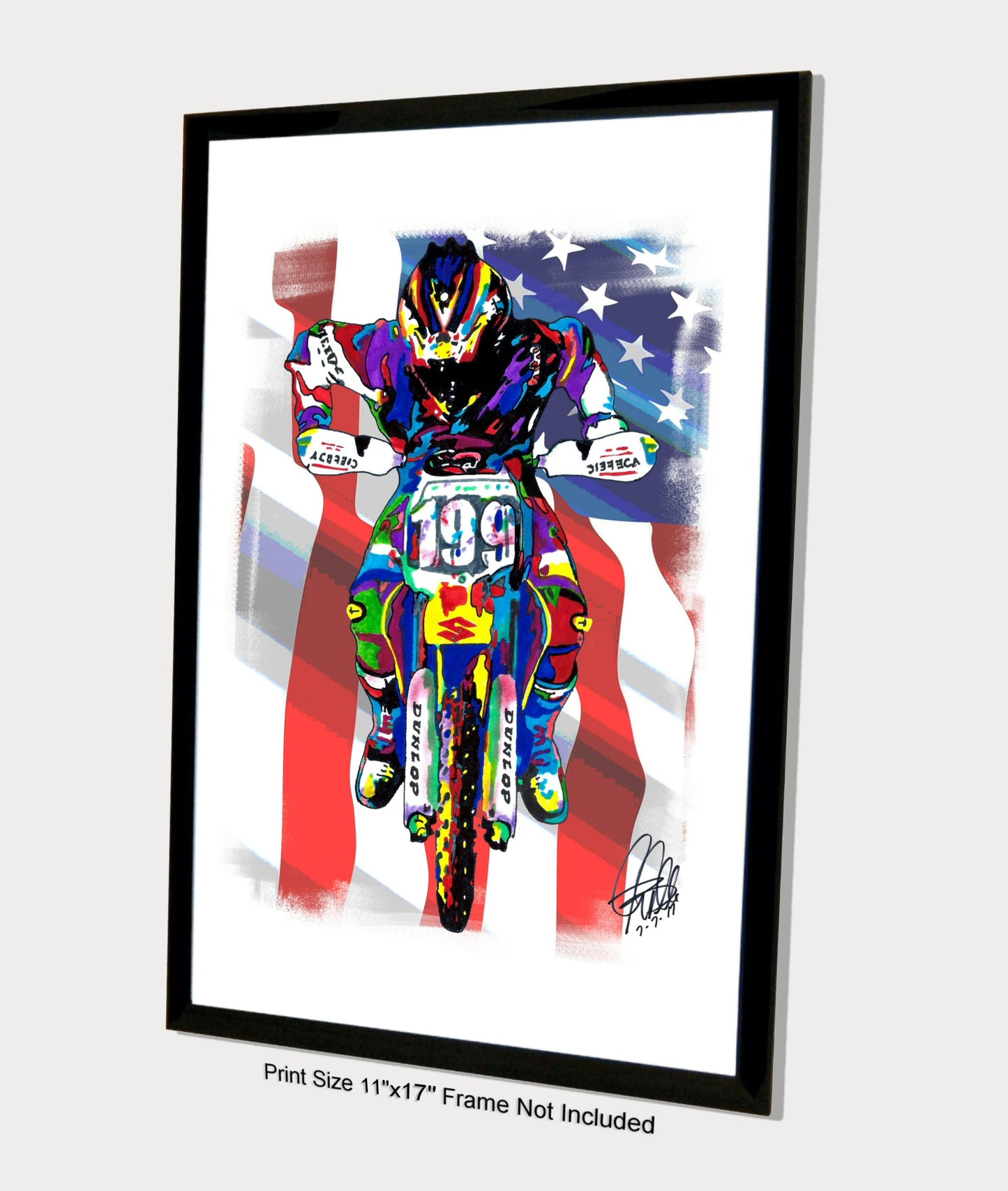 Travis Pastrana Freestyle Dirt Bike Motorcycle Poster Print Wall Art 11x17