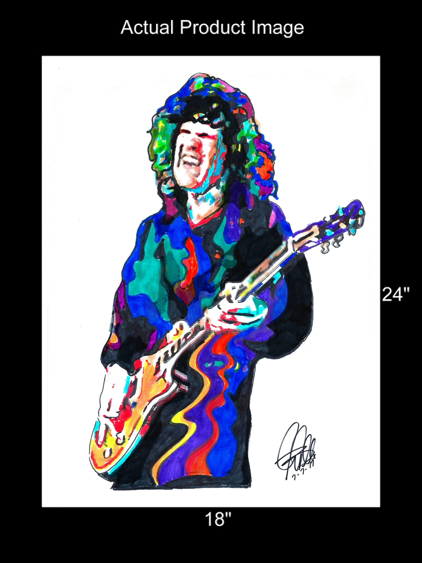 Gary Moore Singer Guitar Blues Rock Music Poster Print Wall Art 18x24