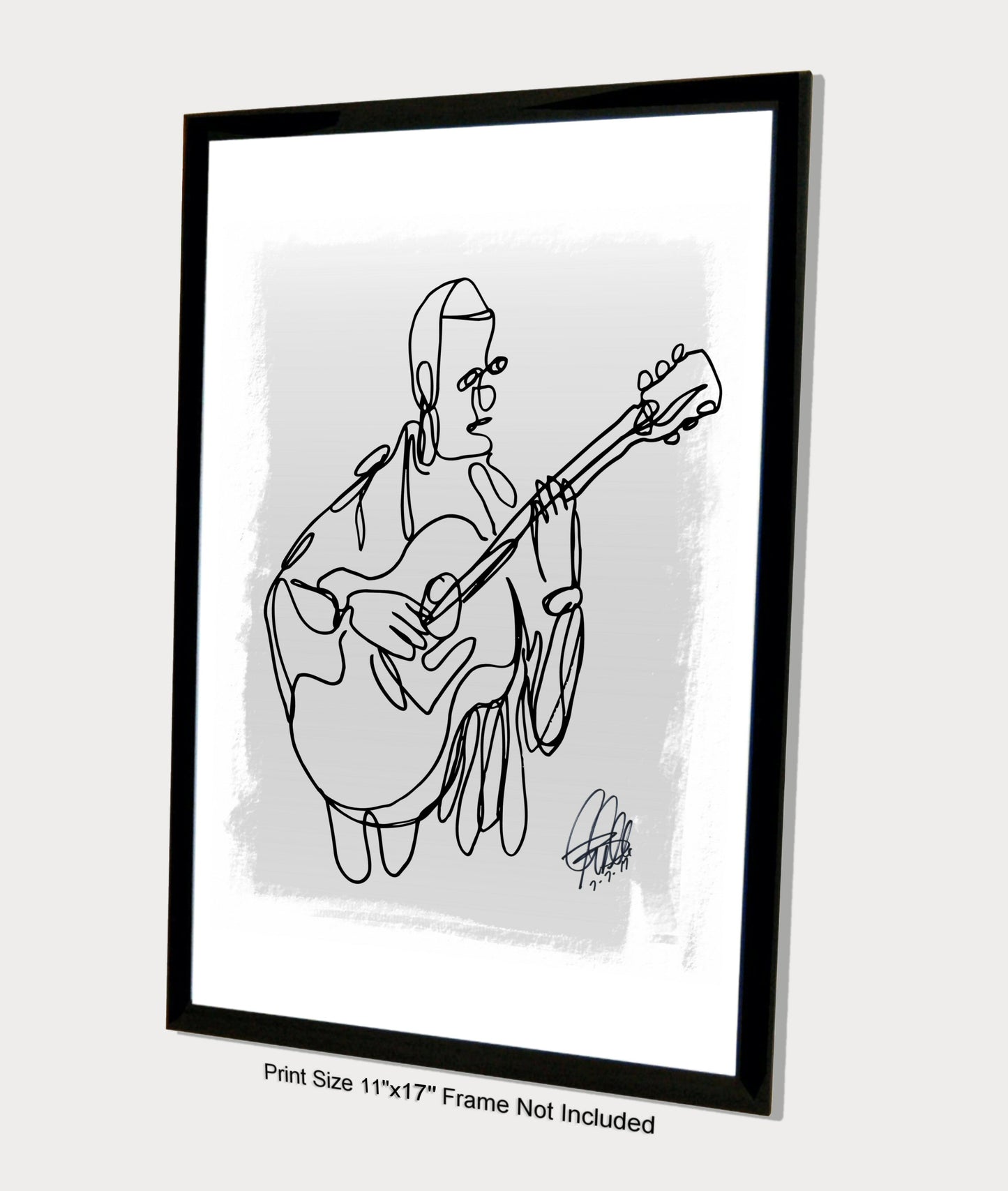 Classical Guitar Player Concert Music Poster Print Wall Art 11x17