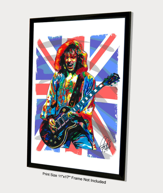 Peter Frampton Guitar Hard Rock Music Poster Print Wall Art 11x17