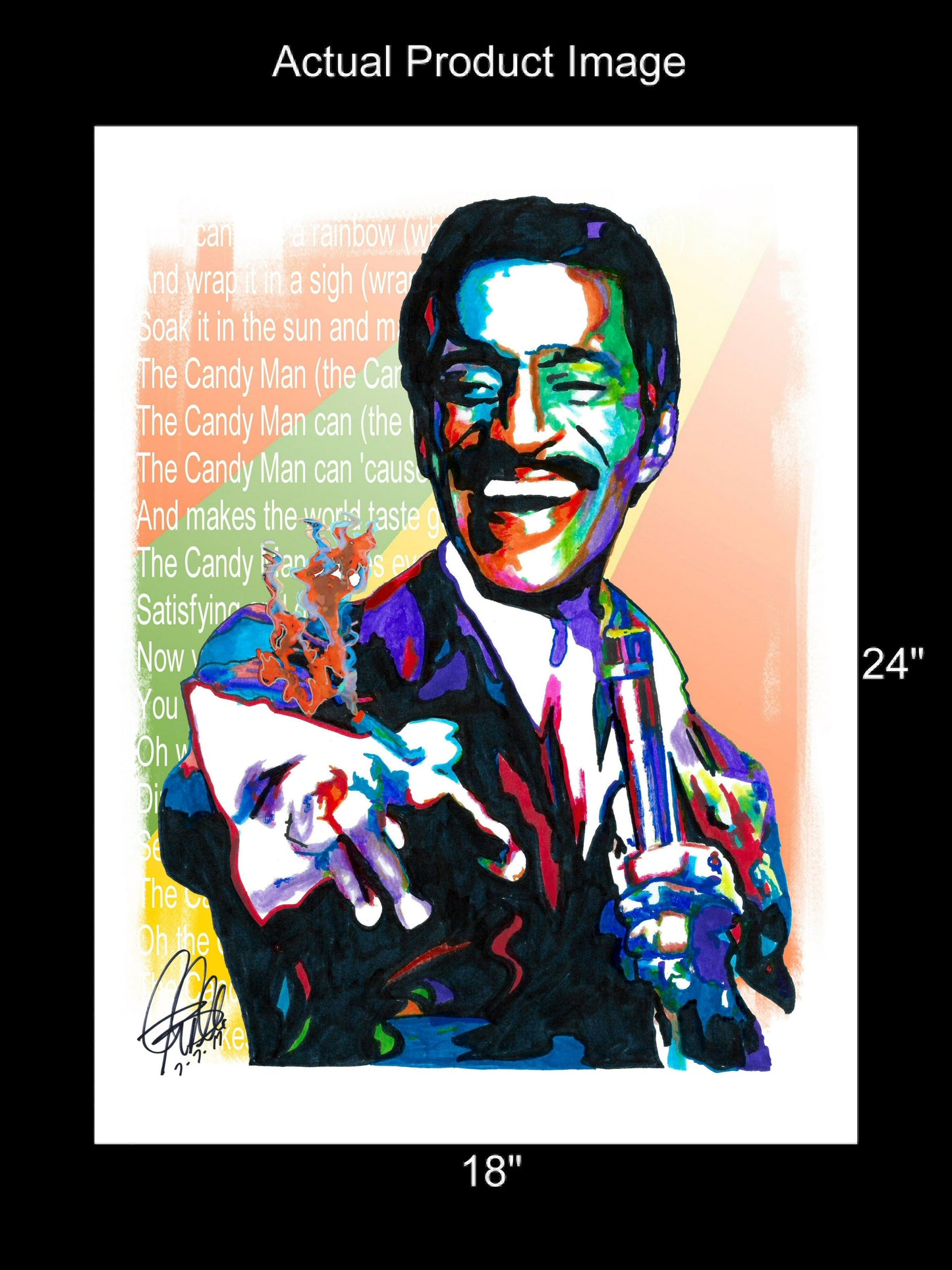 Sammy Davis Jr Singer The Candy Man Big Band Music Poster Print Wall Art 18x24