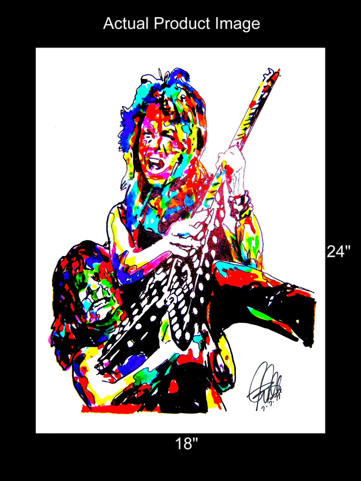 Randy Rhoads Ozzy Guitar Hard Rock Music Poster Print Wall Art 18x24