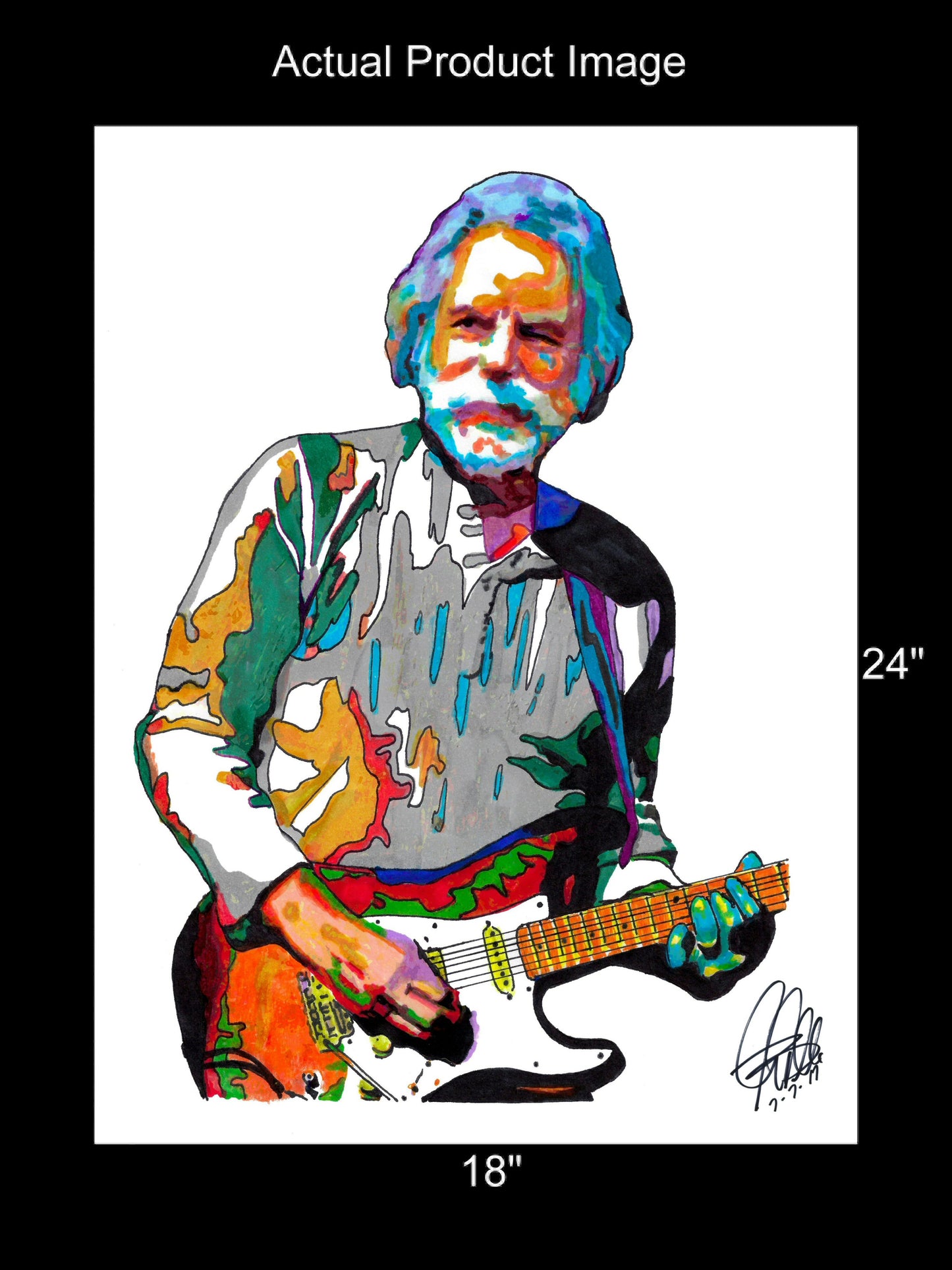 Bob Weir Grateful Dead Guitar Singer Rock Music Poster Print Wall Art 18x24