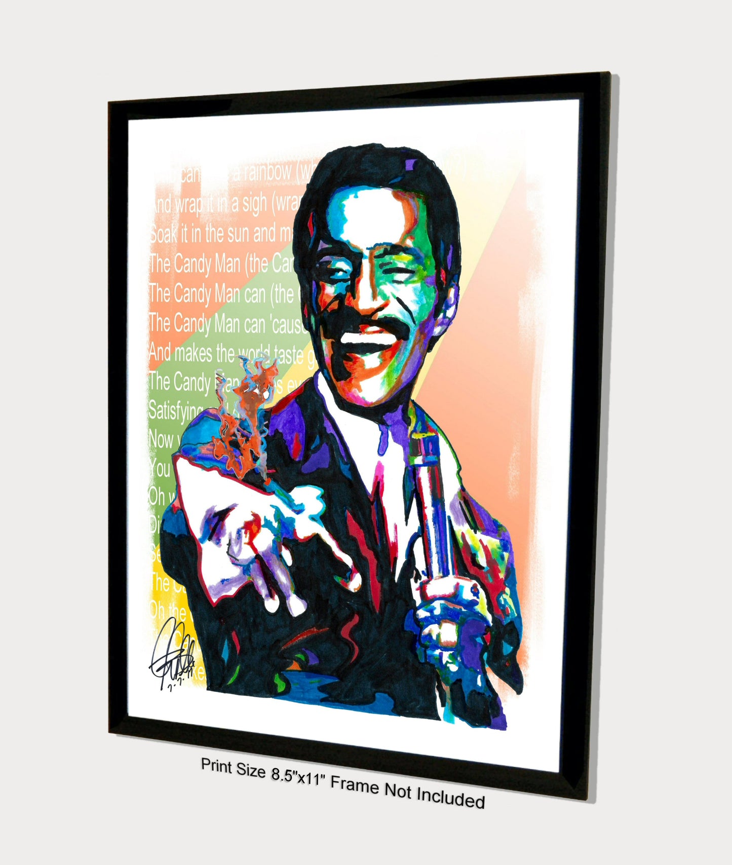 Sammy Davis Jr Singer The Candy Man Big Band Music Poster Print Wall Art 8.5x11