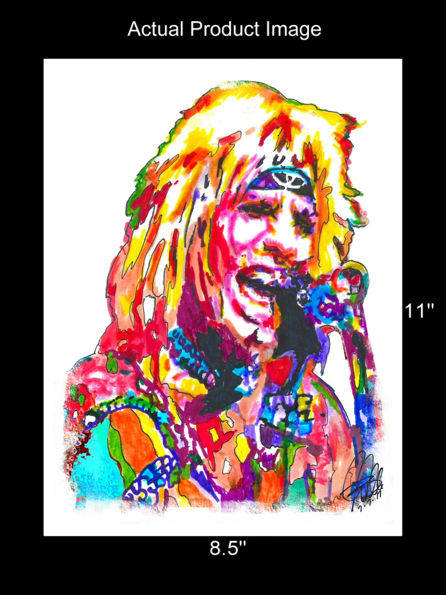 Vince Neil Motley Crue Singer Glam Rock Music Poster Print Wall Art 8.5x11