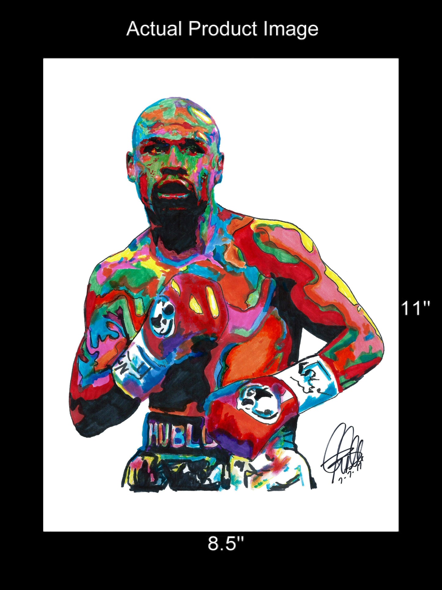 Floyd Mayweather Boxer World Champion Boxing Poster Print Wall Art 8.5x11