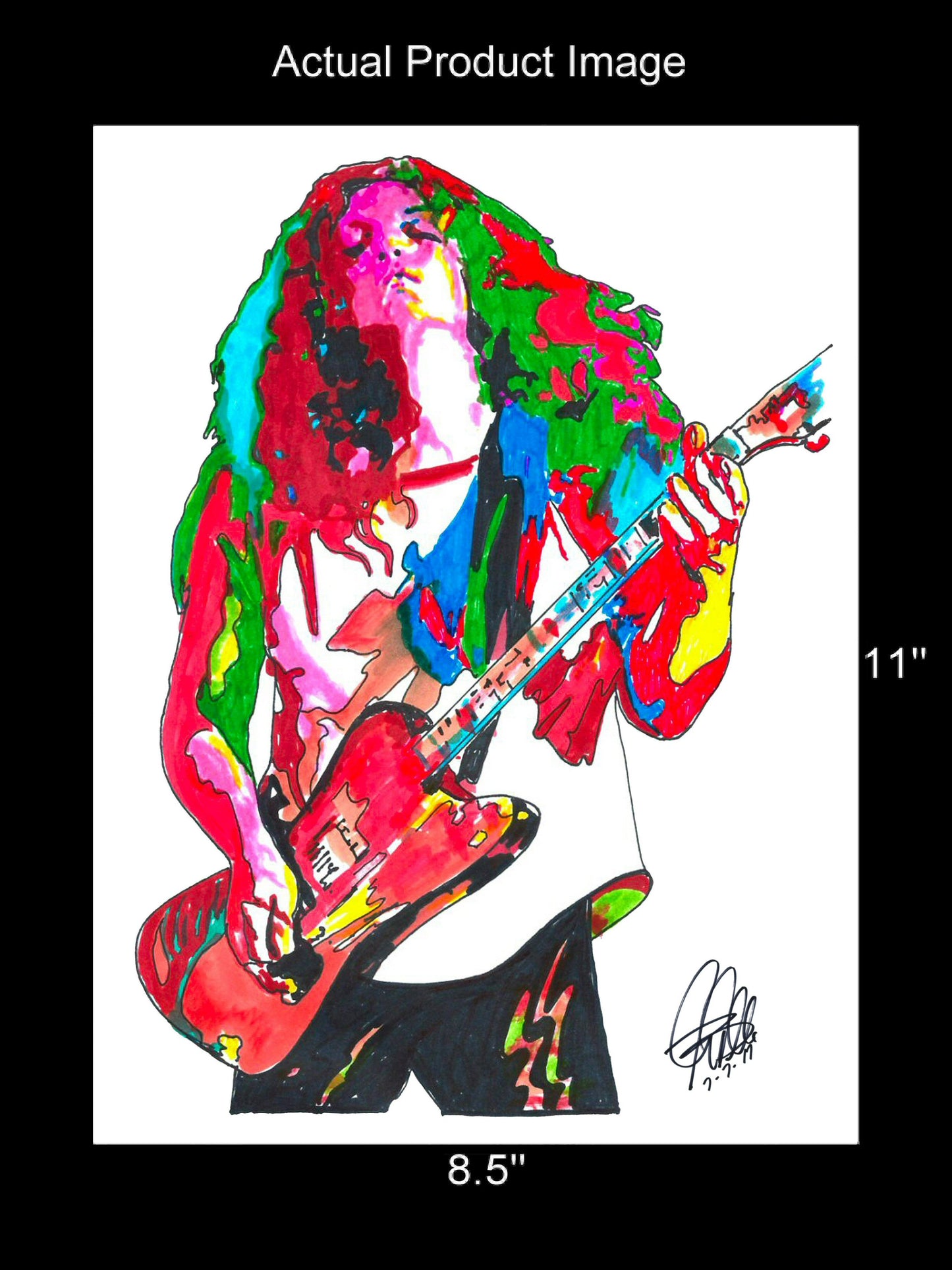 Allen Collins Lynyrd Skynyrd Guitar Music Poster Print Wall Art 8.5x11