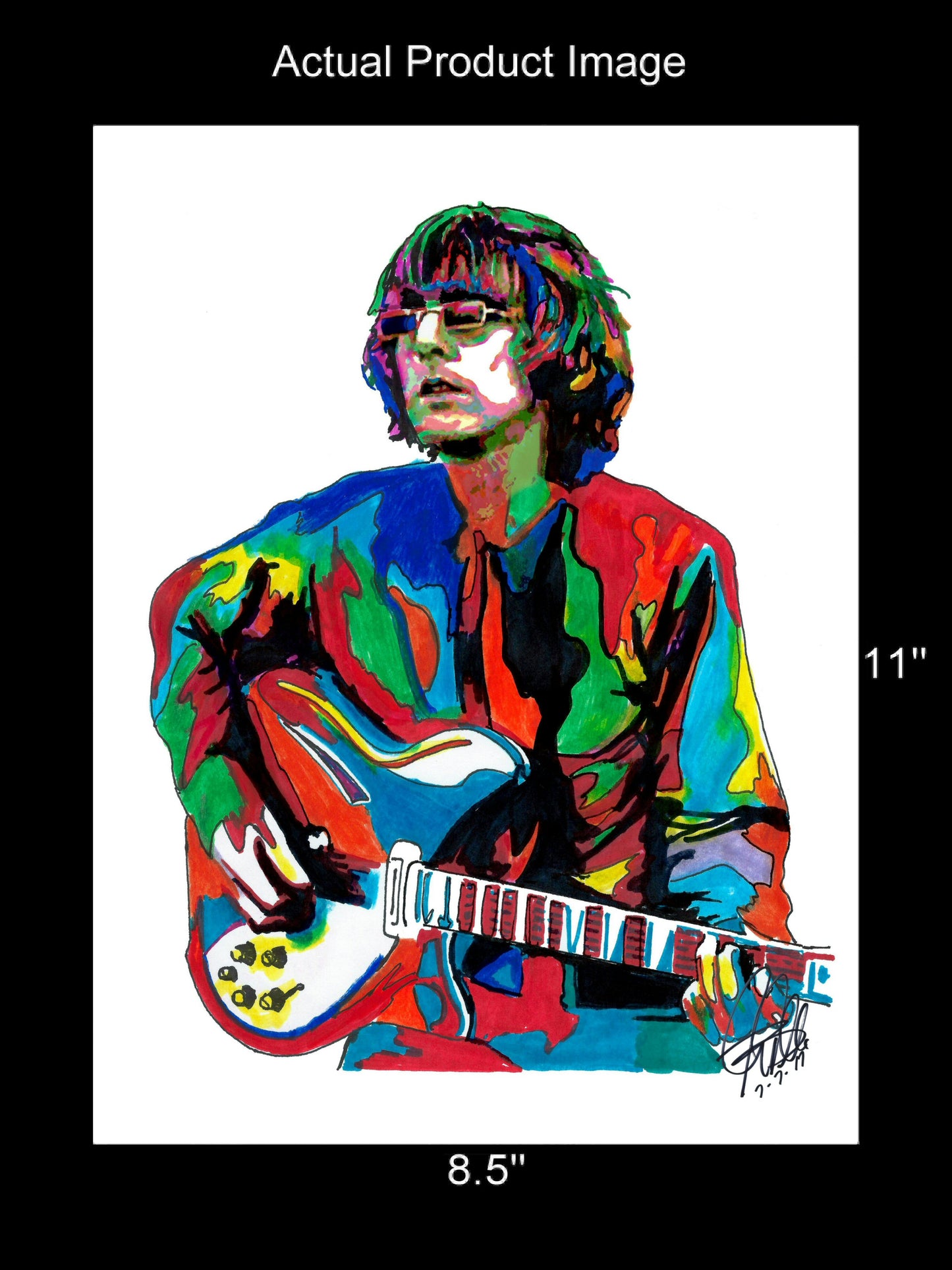 Roger McGuinn The Byrds Guitar Rock Music Poster Print Wall Art 8.5x11