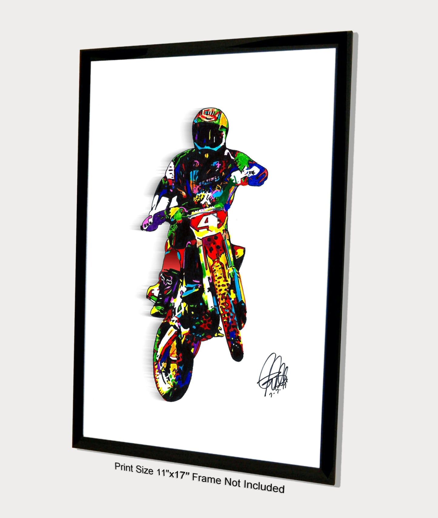 Ricky Carmichael Motocross Freestyle Dirt Bike Poster Print Wall Art 11x17