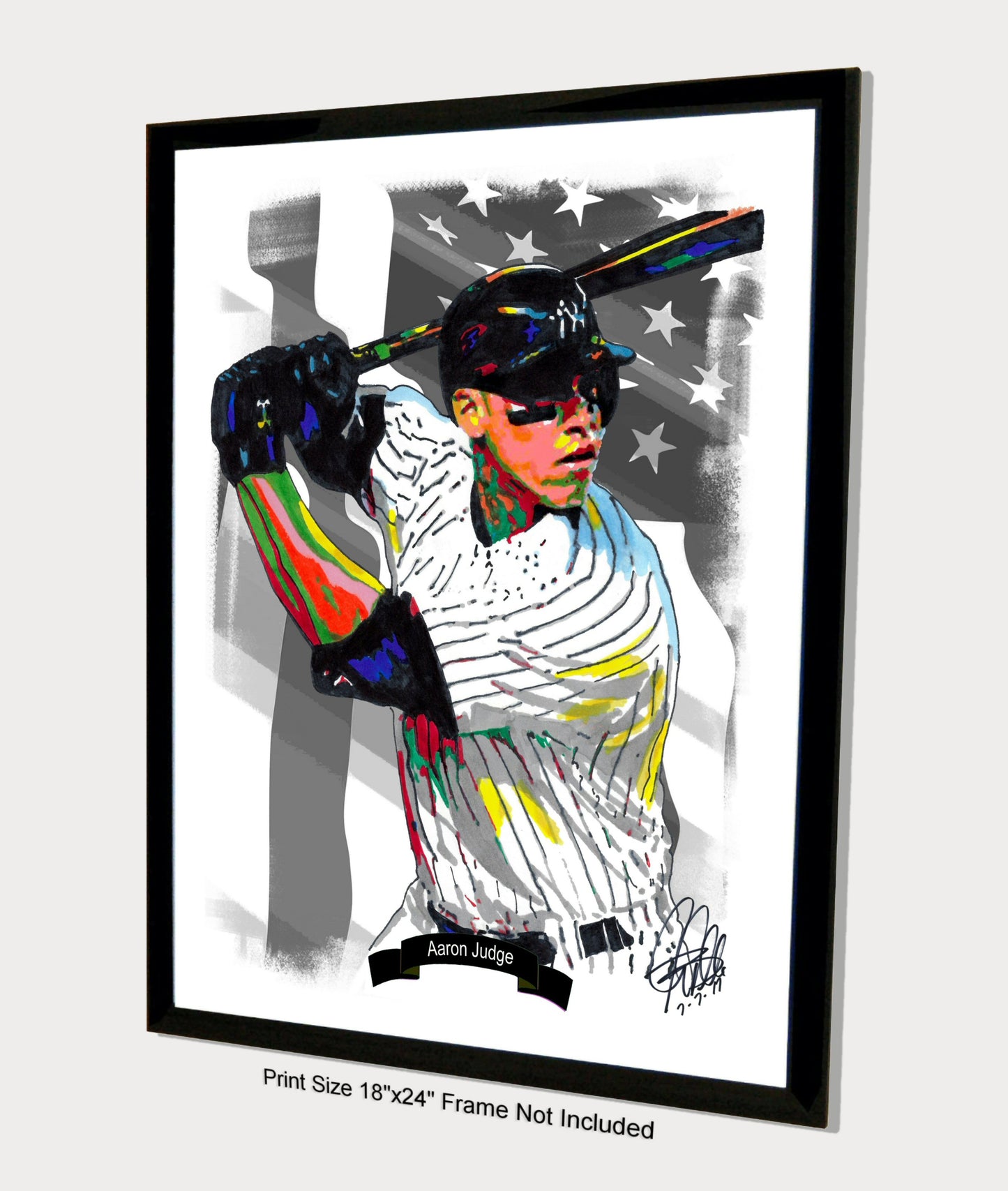 Aaron Judge New York Yankees Baseball Sports Poster Print Wall Art 18x24