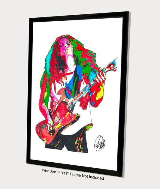 Allen Collins Lynyrd Skynyrd Guitar Music Poster Print Wall Art 11x17