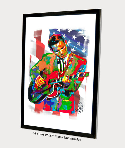 Chet Atkins Guitar Country Music Poster Print Wall Art 11x17