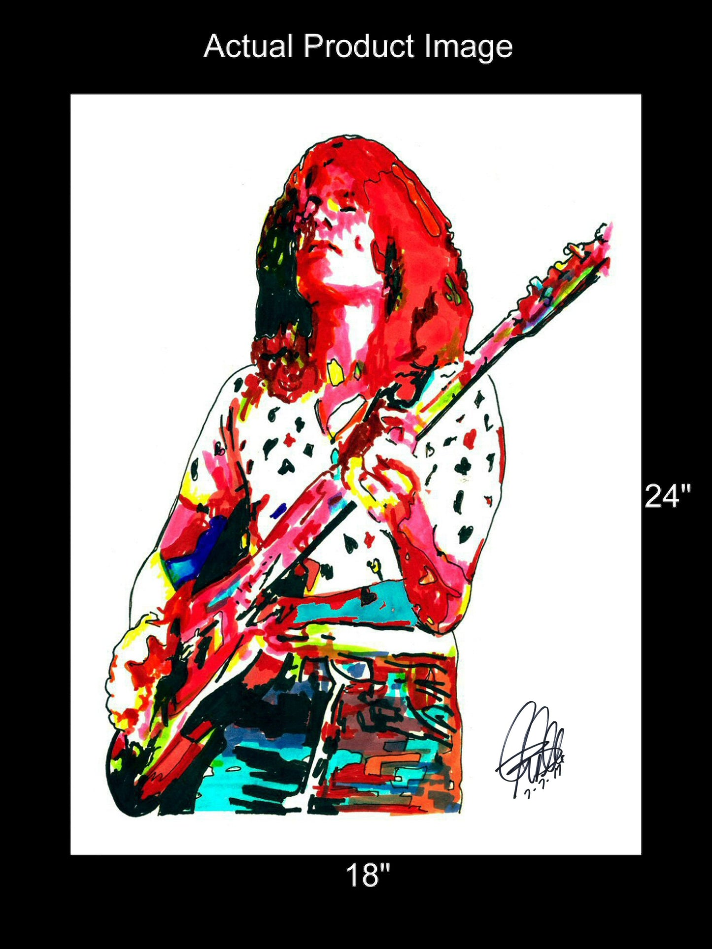 John Paul Jones Led Zeppelin Bass Hard Rock Music Poster Print Wall Art 18x24