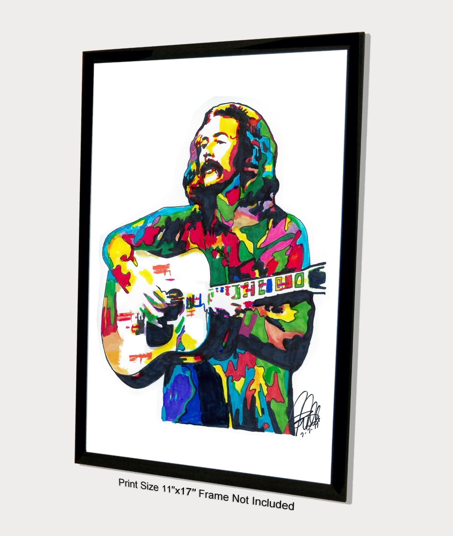 David Crosby The Byrds Crosby Stills Nash Music Print Poster Wall Art 11x17