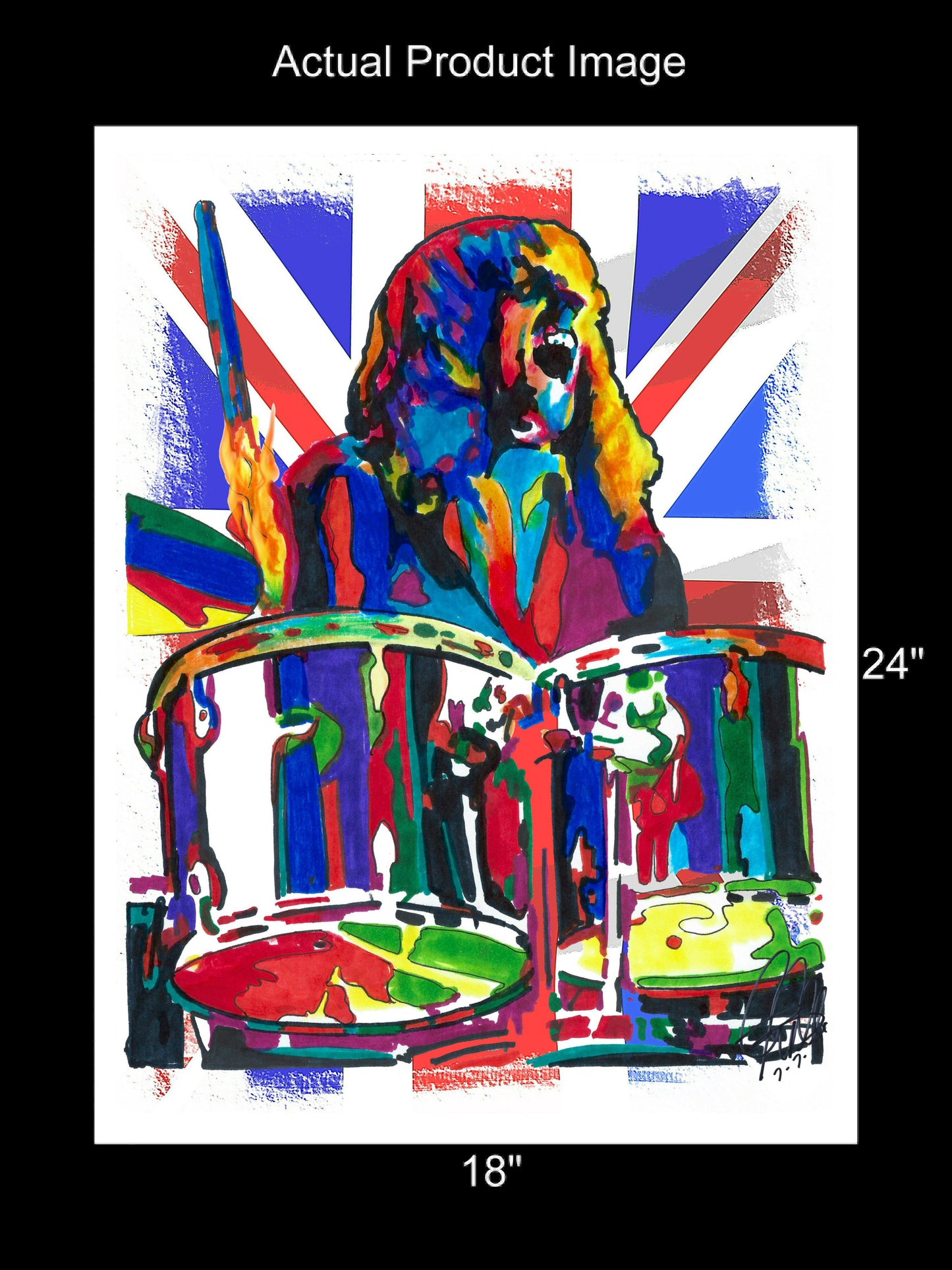 Alan White Yes Drums Progressive Rock Music Poster Print Wall Art 18x24