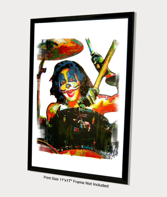 Peter Criss Kiss Drums Rock Music Poster Print Wall Art 11x17