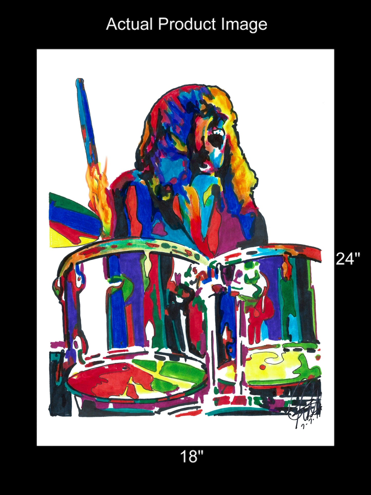 Alan White Yes Drums Rock Music Poster Print Wall Art 18x24