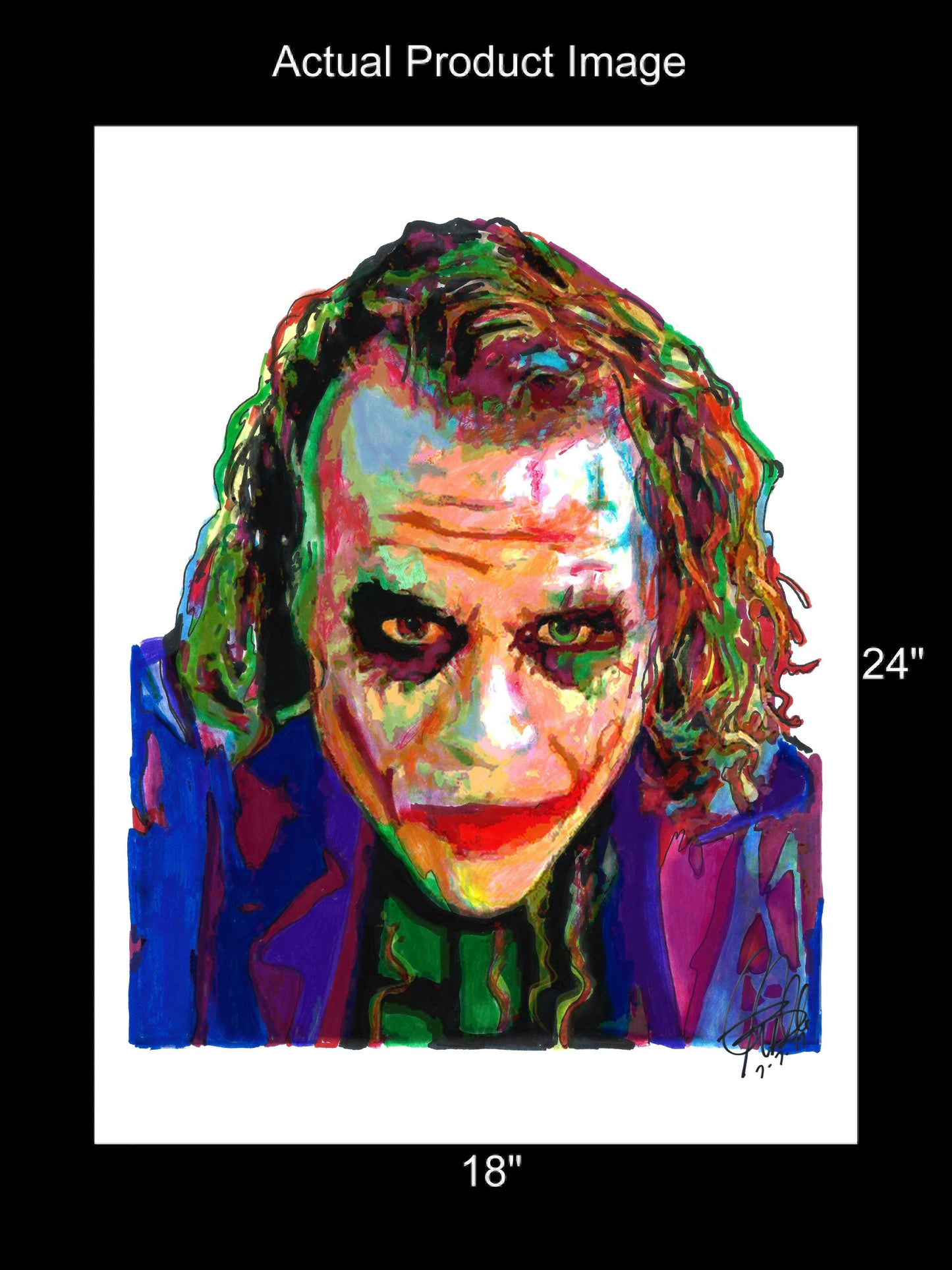 The Joker Heath Ledger Batman The Dark Knight Poster Print Wall Art 18x24