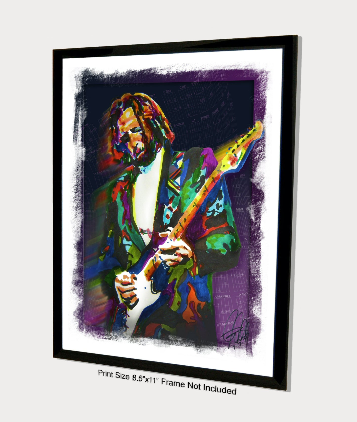 Eric Clapton Singer Guitar Blues Rock Music Poster Print Wall Art 8.5x11