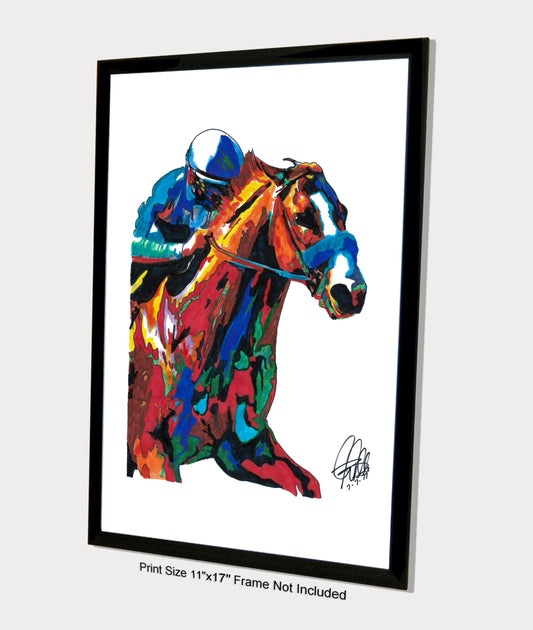 Justify Triple Crown Kentucky Derby Horse Racing Poster Print Wall Art 11x17