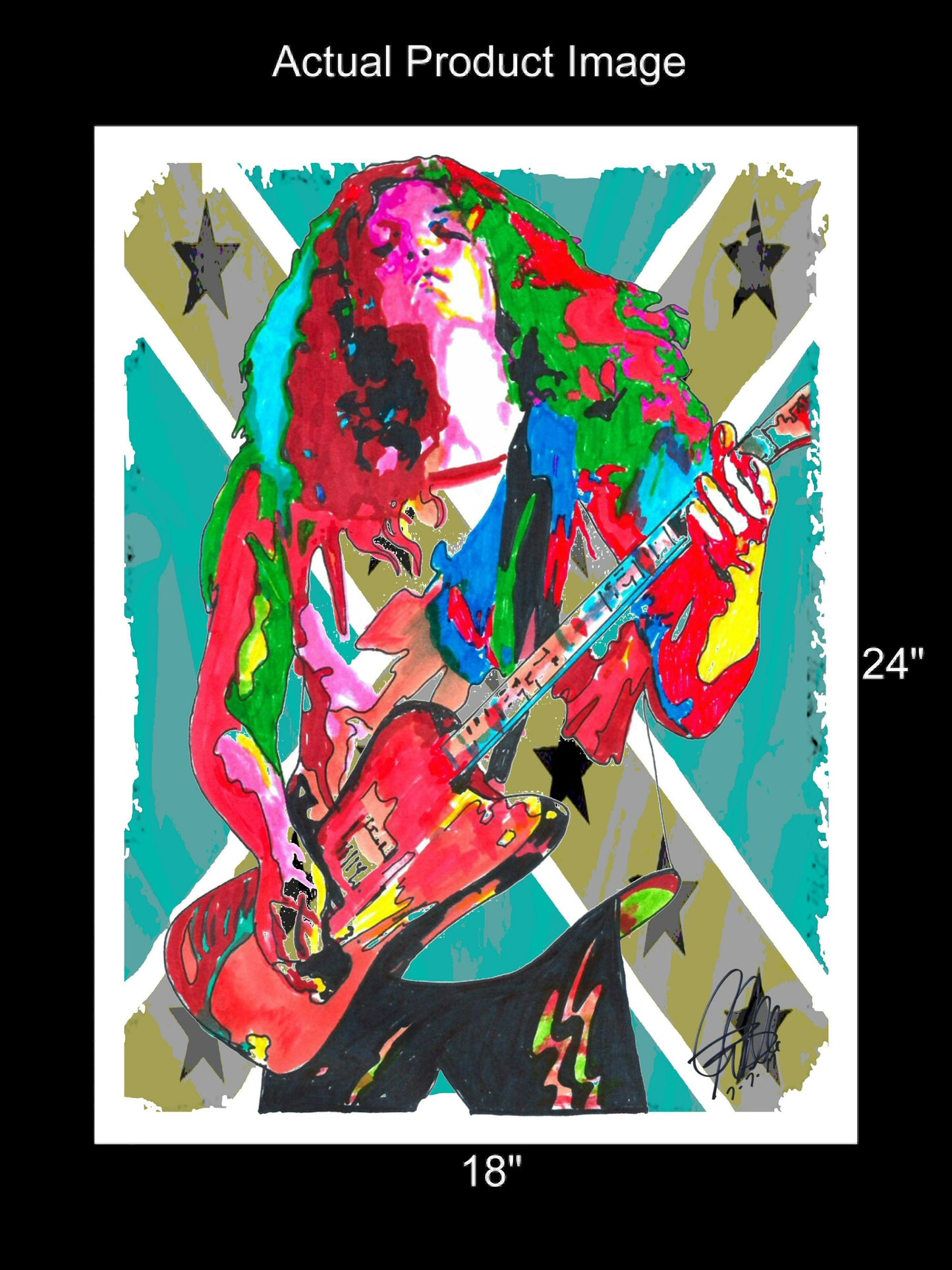 Allen Collins Lynyrd Skynyrd Guitar Rock Music Poster Print Wall Art 18x24