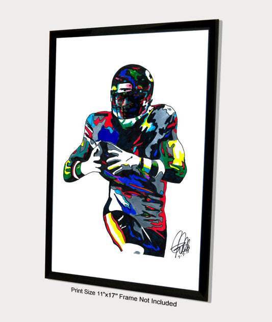 Ha Ha Clinton Dix Chicago Bears Safety Football Poster Print Wall Art 11x17