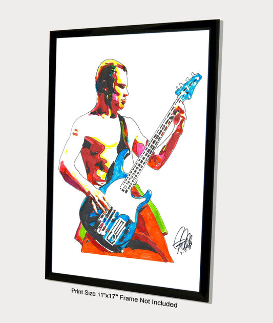 Flea Red Hot Chili Peppers Bass Guitar Funk Rock Music Poster Print Art 11x17