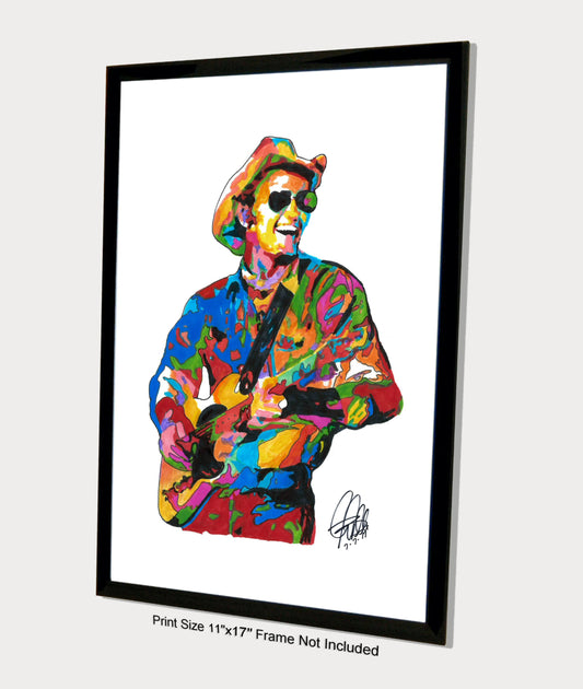 Jerry Reed Singer Guitar Country Rock Music Poster Print Wall Art 11x17