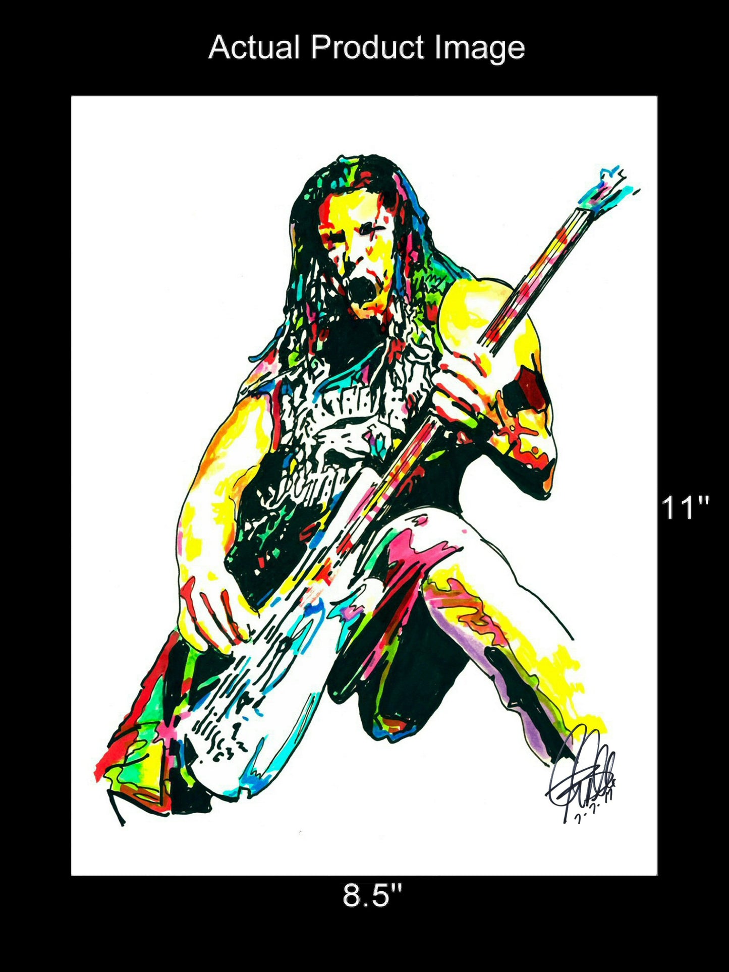 Robert Trujillo Metallica Heavy Metal Rock Music Print Poster Wall Art 8.5x11