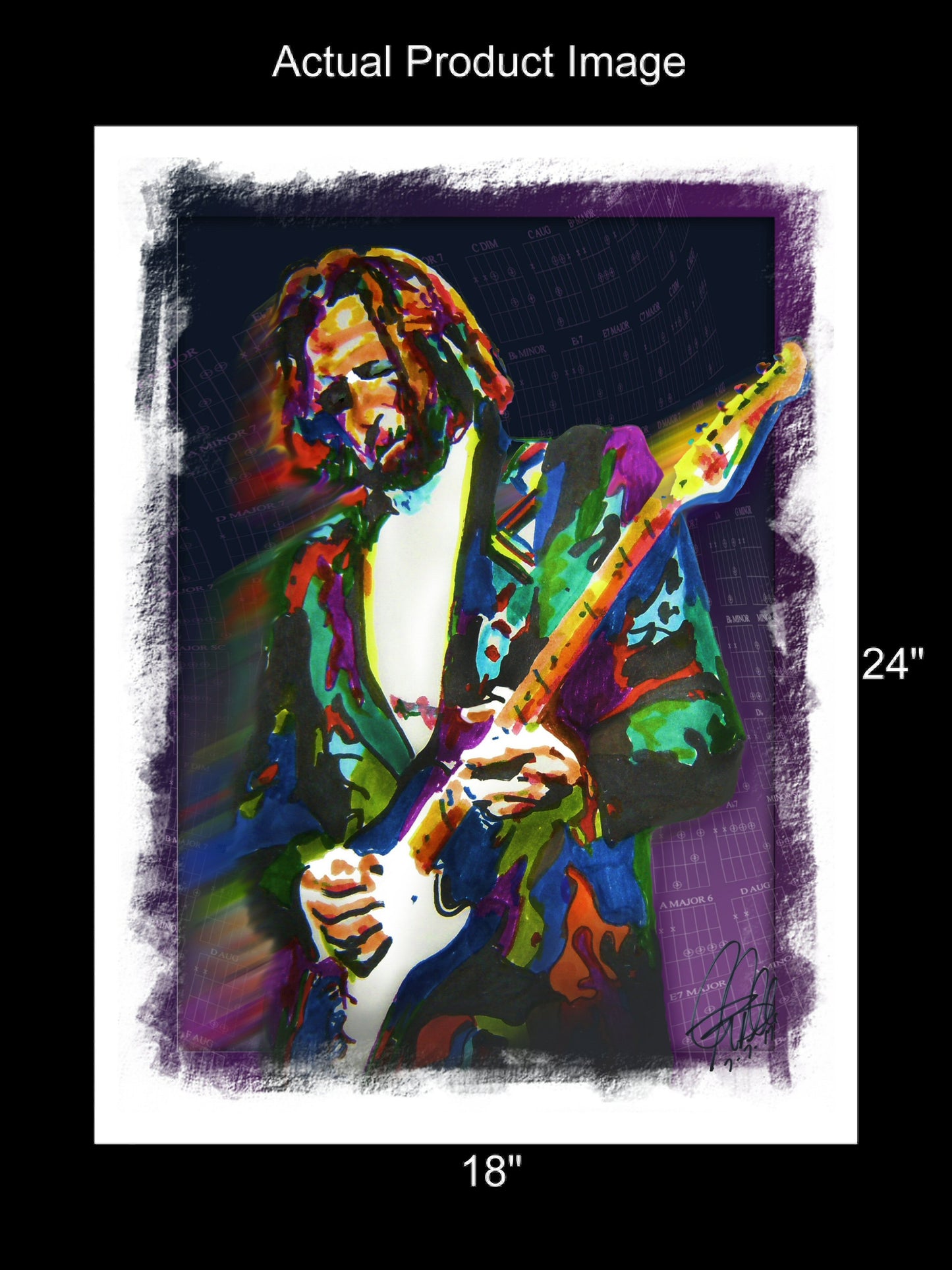 Eric Clapton Singer Guitar Blues Rock Music Poster Print Wall Art 18x24