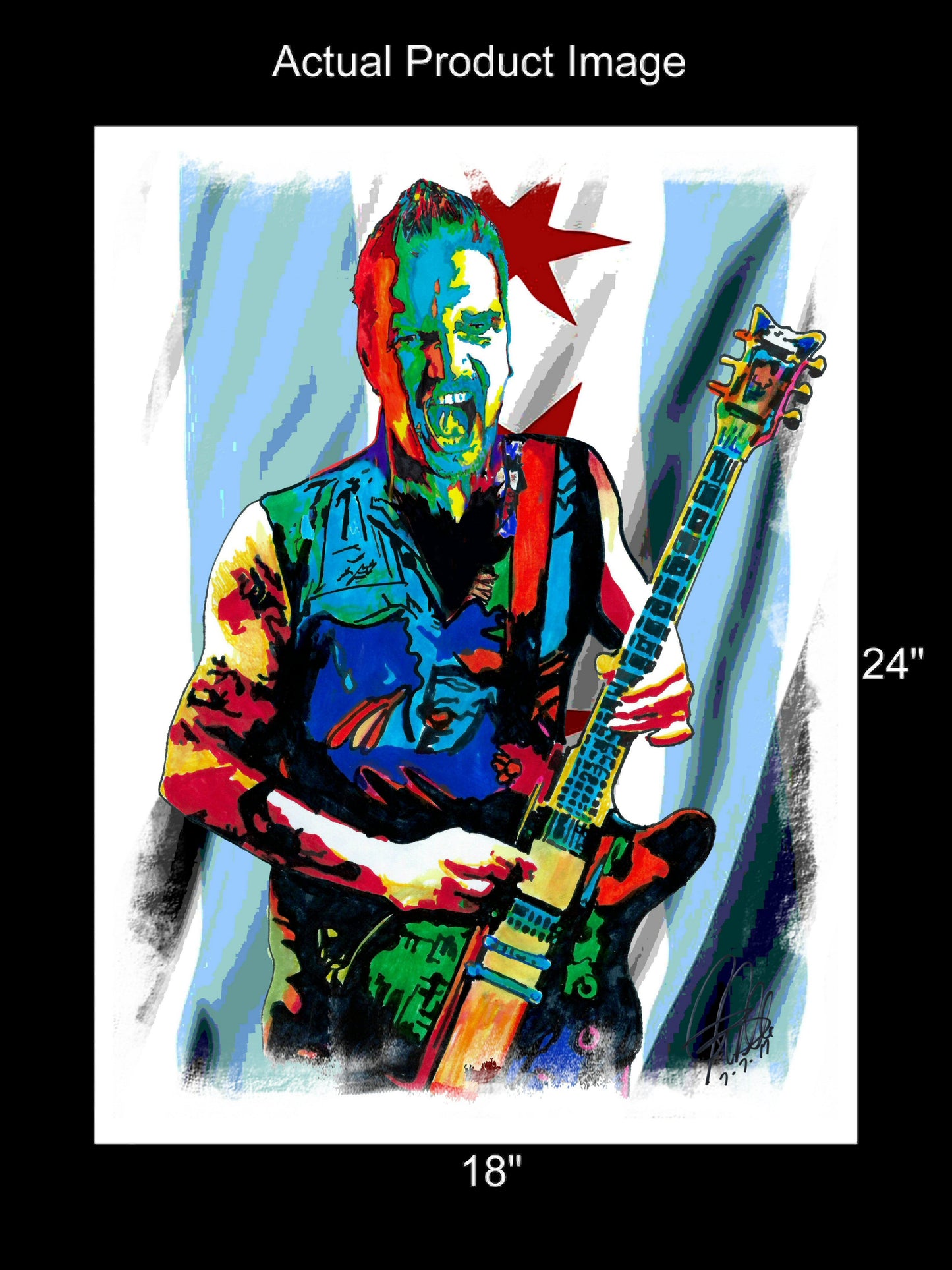 Dan Donegan Disturbed Guitar Heavy Metal Music Poster Print Wall Art 18x24