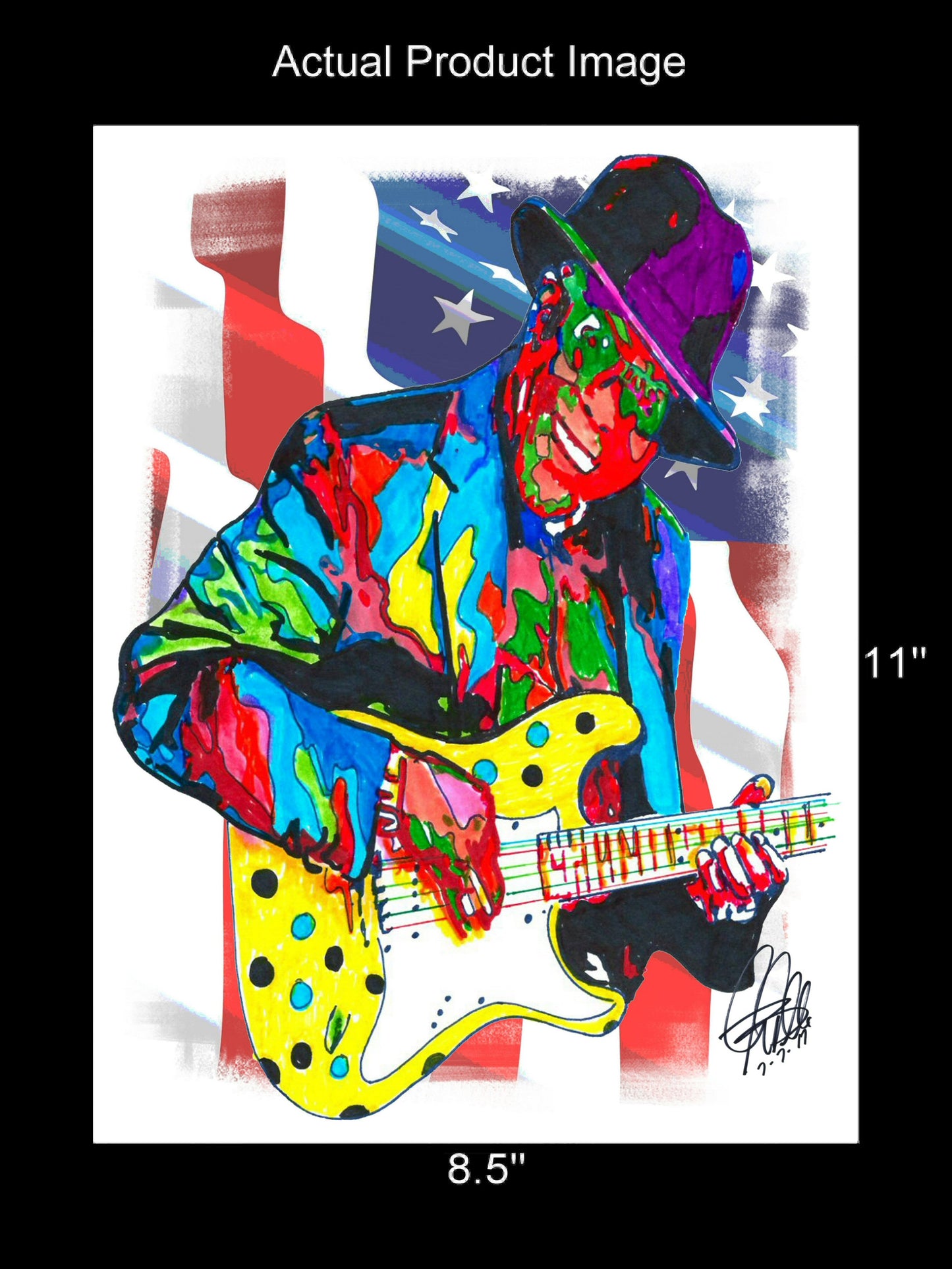 Buddy Guy Guitar Blues Music Poster Print Wall Art 8.5x11