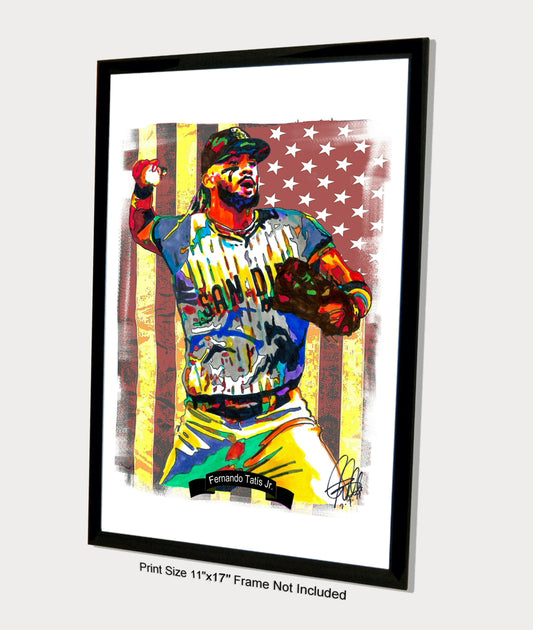 Fernando Tatis Jr San Diego Padres Baseball Poster Print Wall Art 11x17