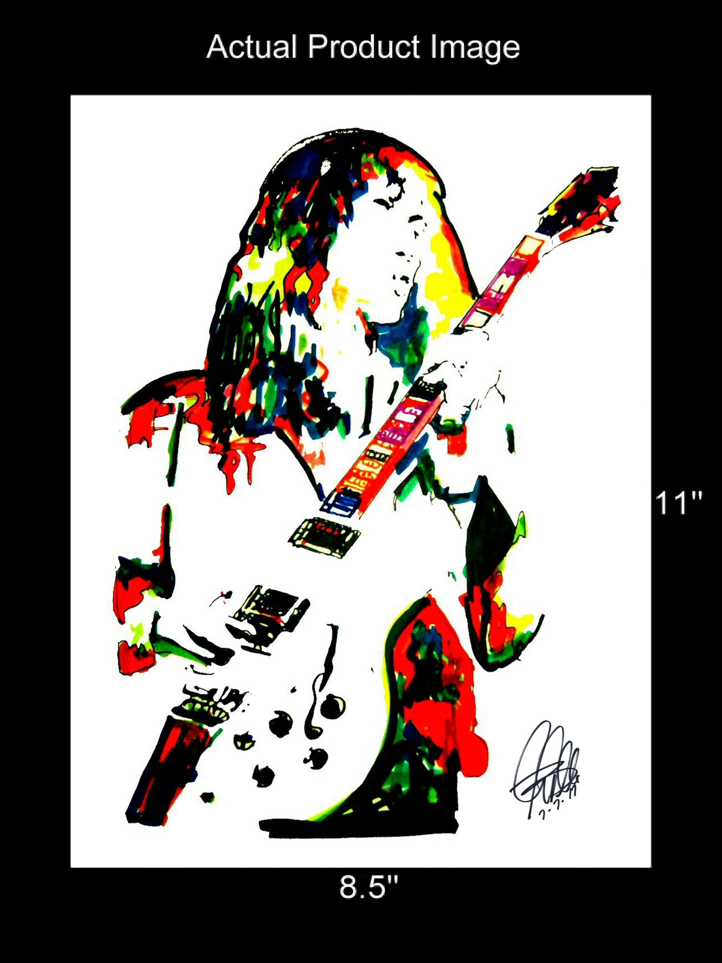 Alex Lifeson Rush Guitar Progressive Rock Music Poster Print Wall Art 8.5x11