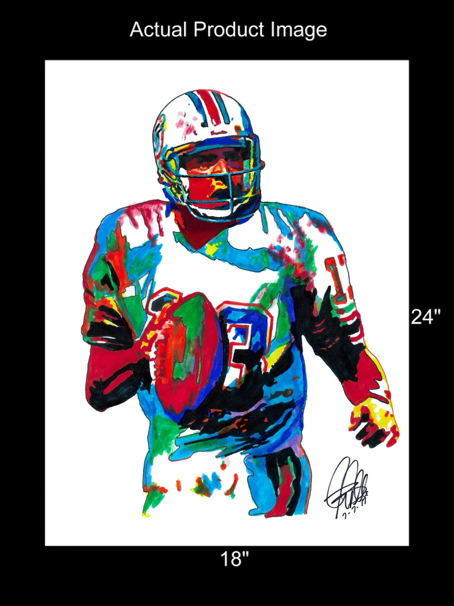 Dan Marino Miami Dolphins Football Sports Poster Print Wall Art 18x24