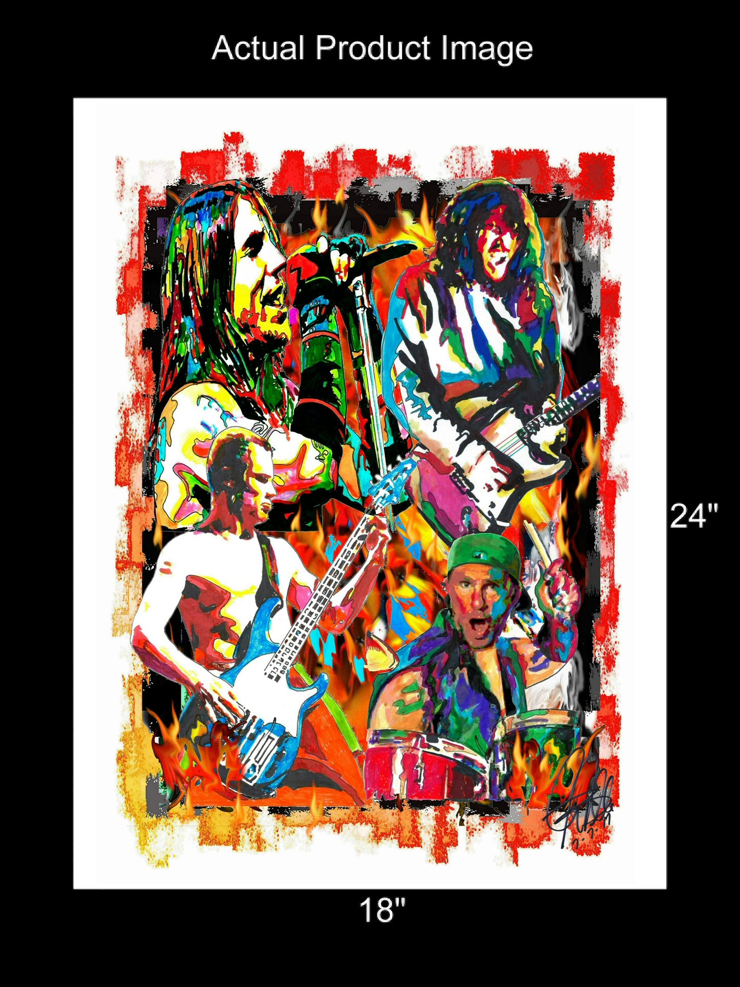 Red Hot Chili Peppers Funk Rock Music Poster Print Wall Art 18x24