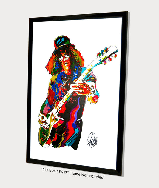 Slash Guns N Roses Guitar Hard Rock Music Poster Print Wall Art 11x17