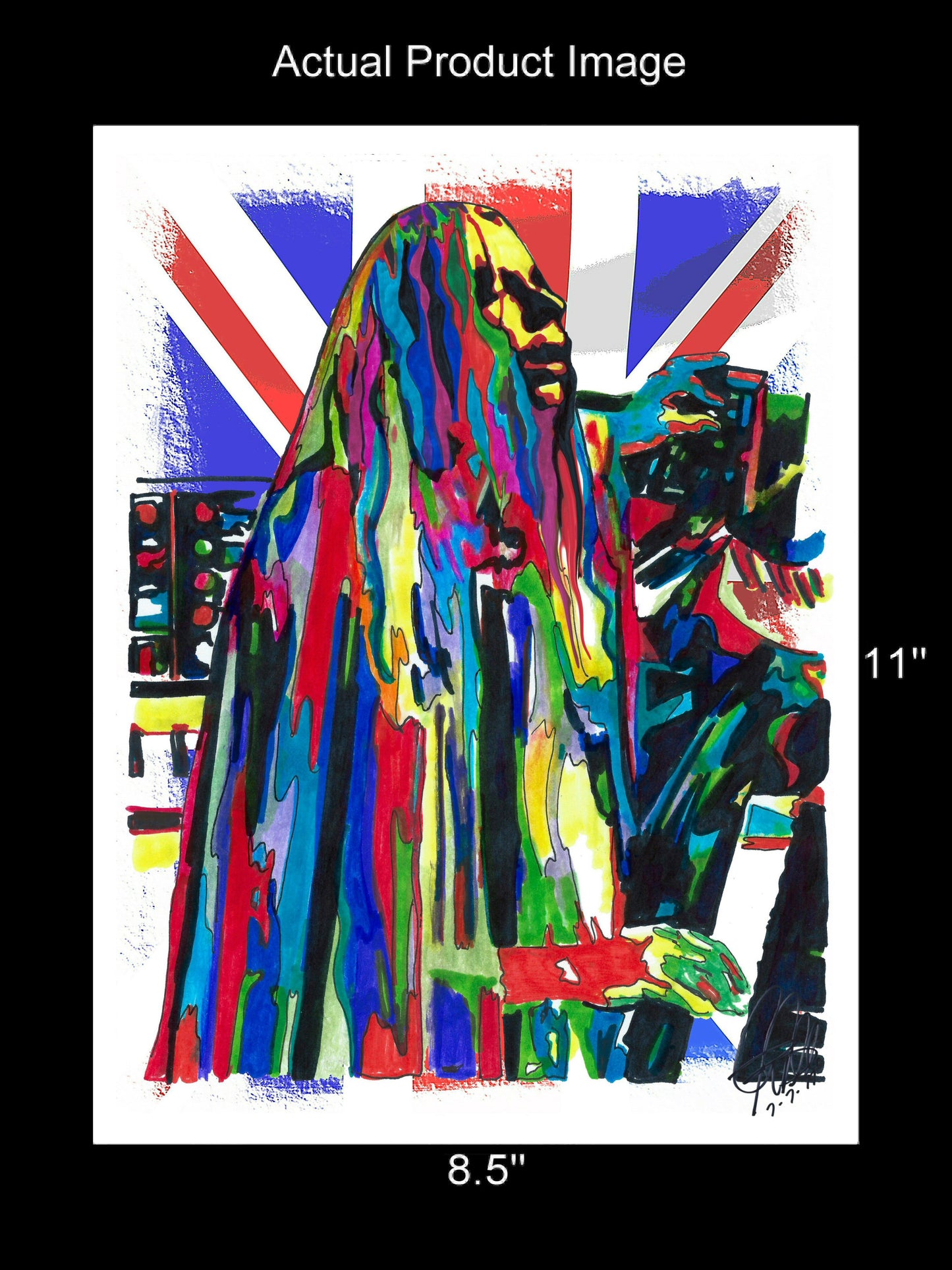 Rick Wakeman Yes Piano Progressive Rock Music Poster Print Wall Art 8.5x11